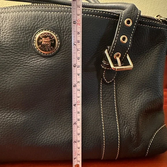 Dooney and Burke Navy Blue Satchel with detachable shoulder strap and wallet - Picture 7 of 15